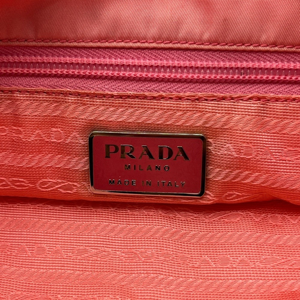 Prada handbag / shopper made of nylon with long handles red