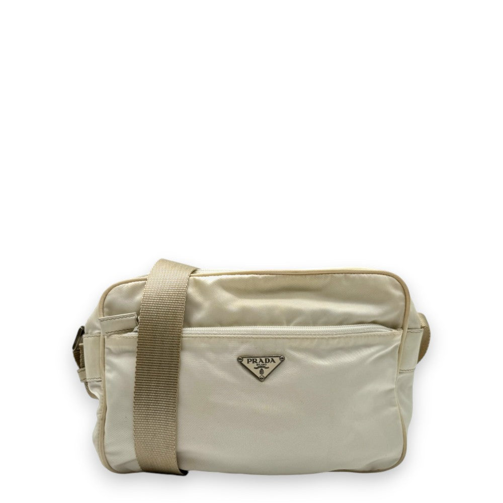 Prada shoulder bag rectangular small cream