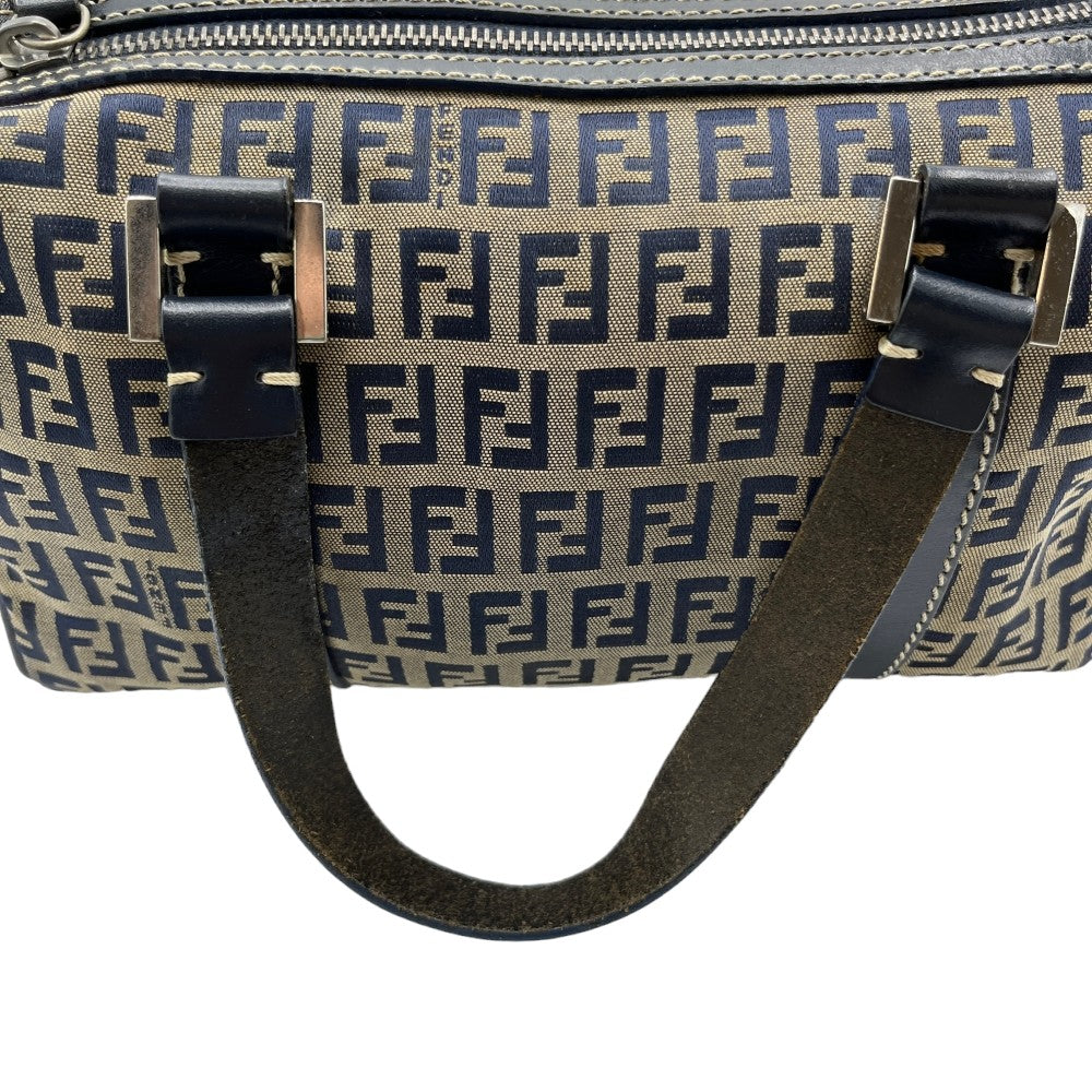 Fendi handbag Zucca pattern blue &amp; beige monogram